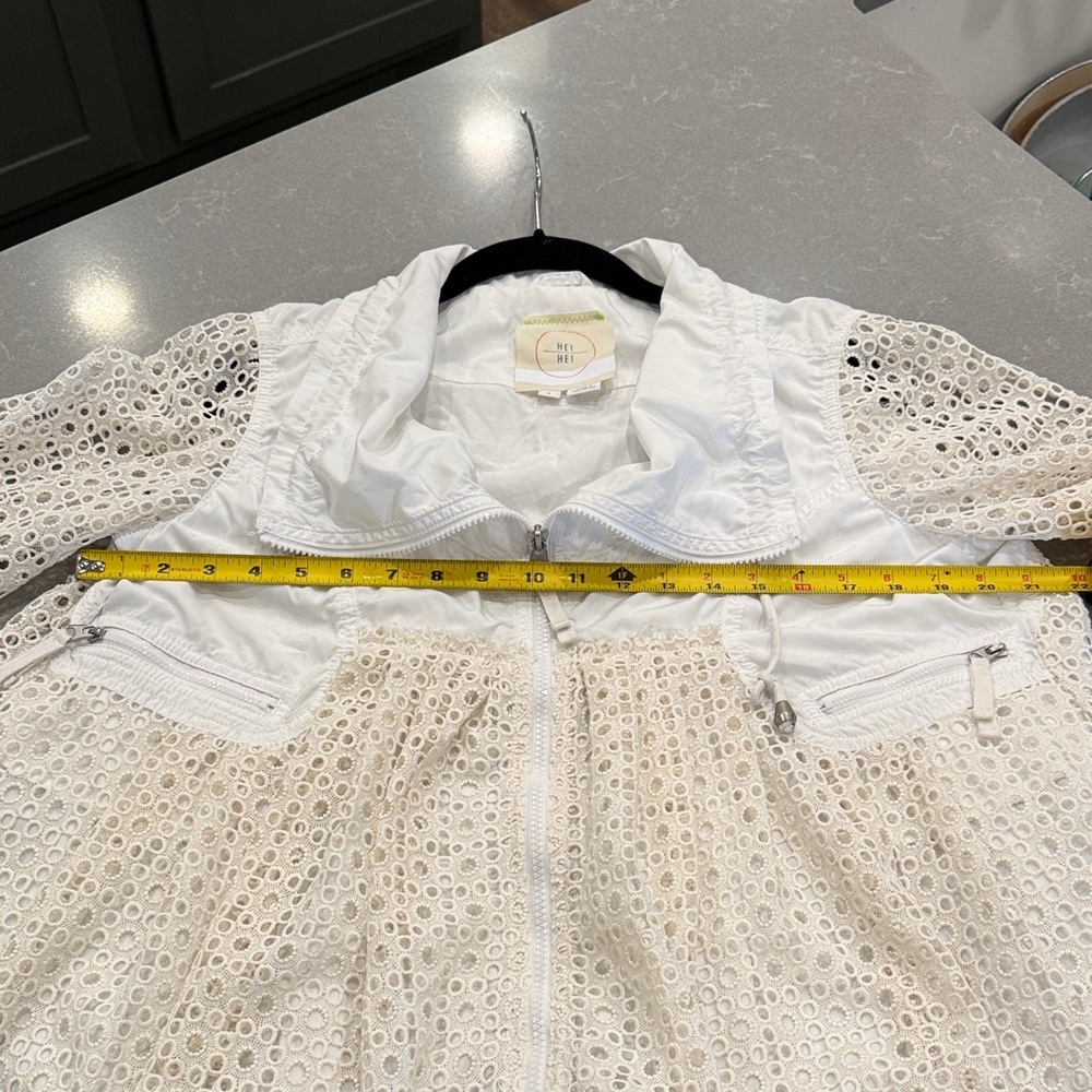 HEI HEI from Anthropologie White Eyelet Utility Jacket - Picture 6 of 6